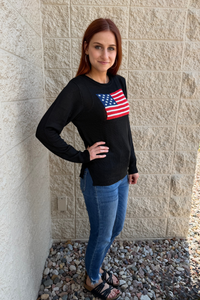 USA Flag Knit Sweater