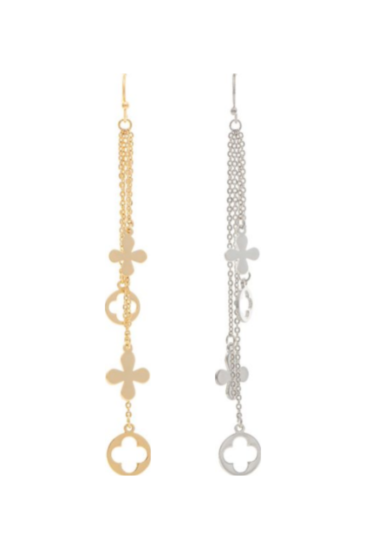 Clover Chain Dangle Earrings