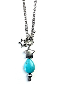 Turquoise Star Toggle Pendant Necklace