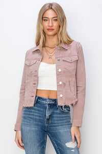 Emmy Frayed Hem Denim Jacket 0505