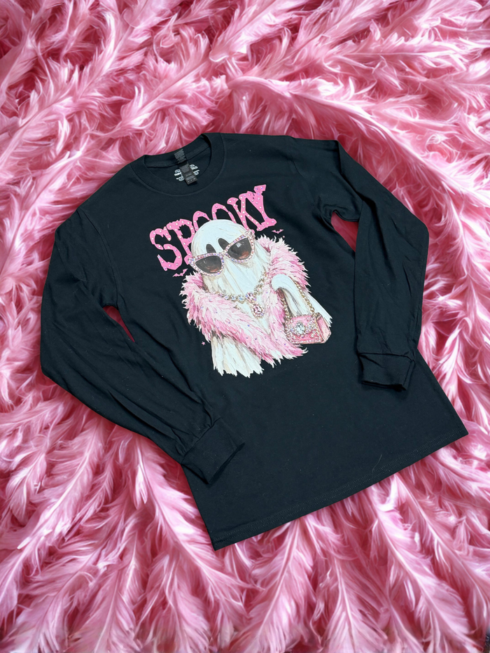 Spooky Glam Ghost Graphic Tee