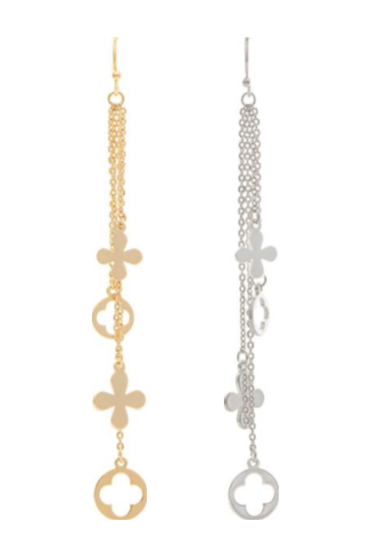 Clover Chain Dangle Earrings