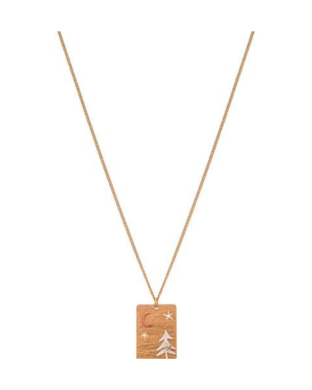 Mixed Metal Landscape Necklace
