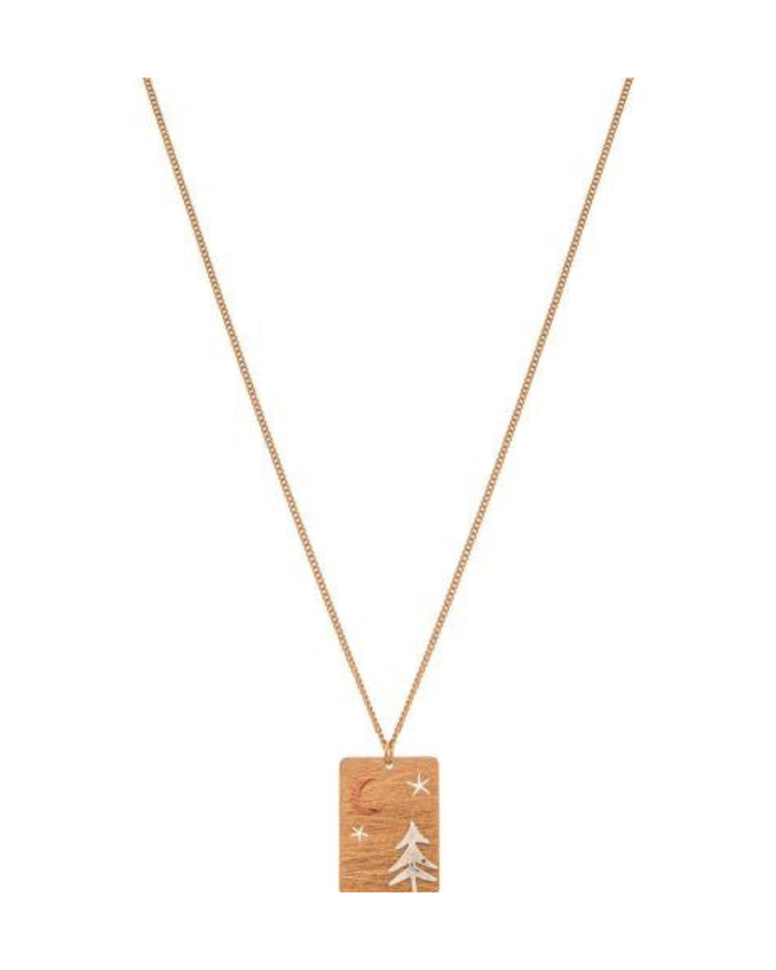 Mixed Metal Landscape Necklace