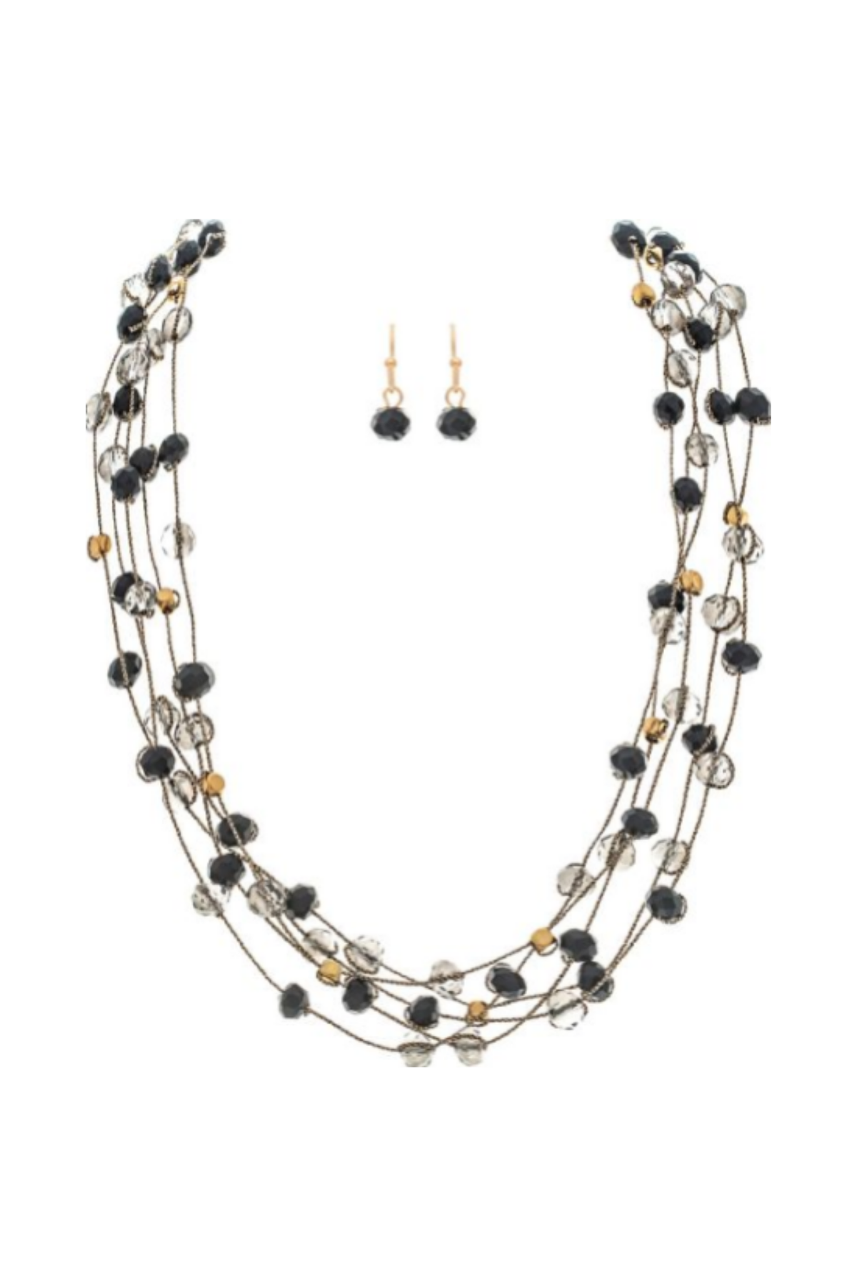 Gold & Black Layered Necklace
