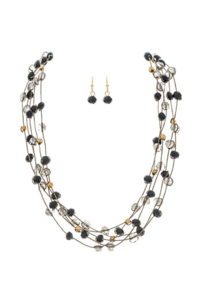 Gold & Black Layered Necklace