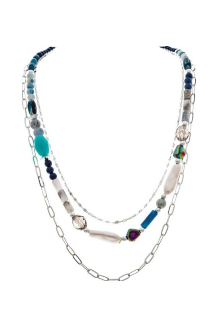 Colorful Beaded Layered Necklace Set