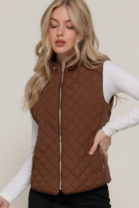 Hannah Quilted Zip-Up Vest