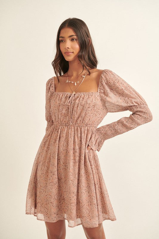 Madelyn Paisley Print Mini Dress