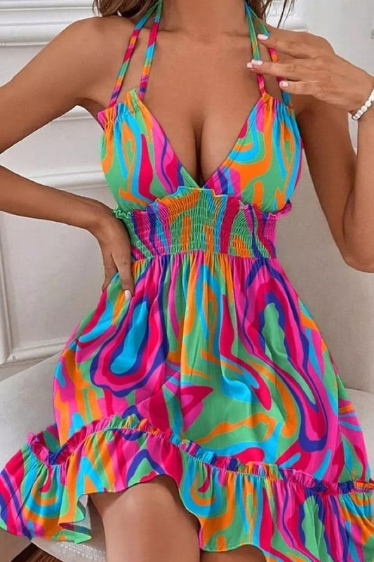 Missy Colorful Mini Dress