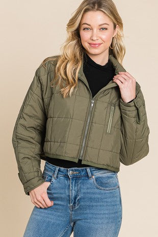 Brianna Quilted Cropped Puffer Jacket