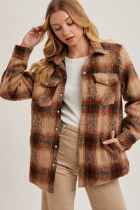 Irina Brushed Plaid Shacket