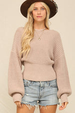 Aretha Cropped Lace-Up Sweater
