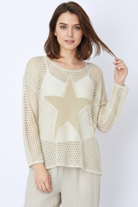 Isabel Star Open Knit Sweater