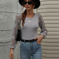 Kendra Lace Sleeve Sweater