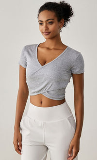 Callista Cross-Front Crop Top