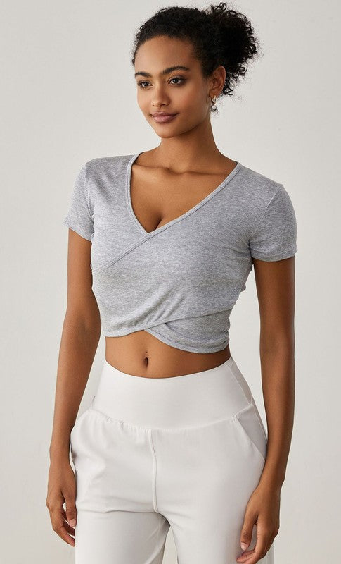 Callista Cross-Front Crop Top