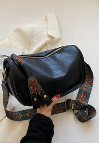 Christine Pattern Strap Zip Shoulder Bag