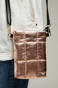 Gabi Metallic Quilted Crossbody Bag