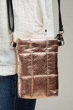 Gabi Metallic Quilted Crossbody Bag