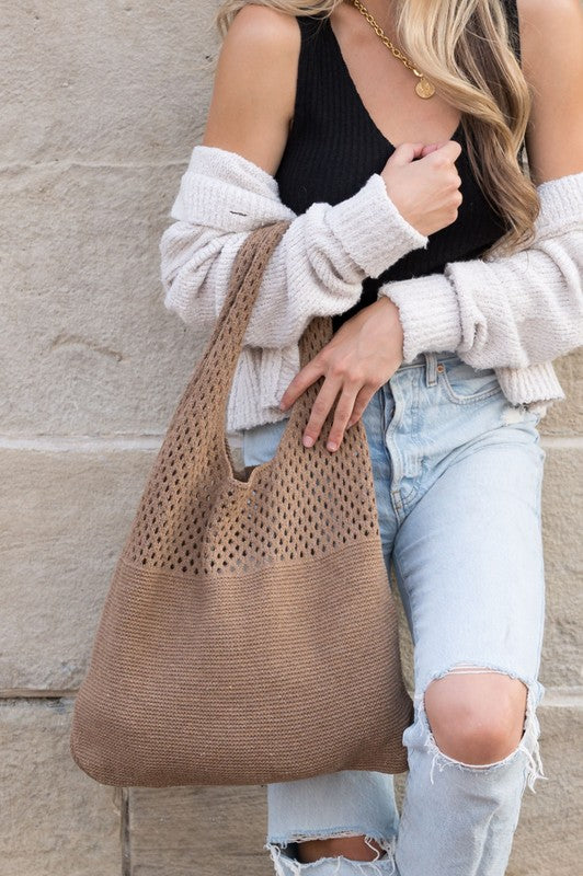 Idina Soft Knit Hobo Bag