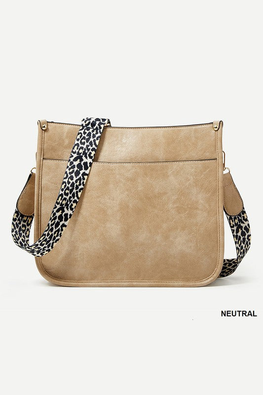 Lennox Leopard Strap Vegan Leather Bag