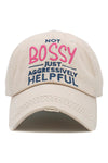 "Not Bossy" Distressed Trucker Cap