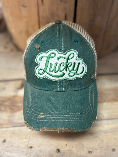 Lucky Distressed Baseball Cap