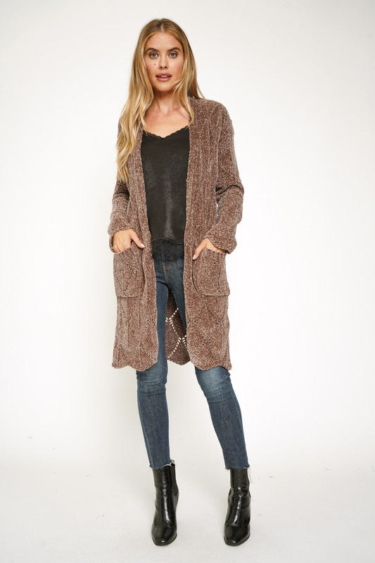 Amber Chenille Longline Cardigan