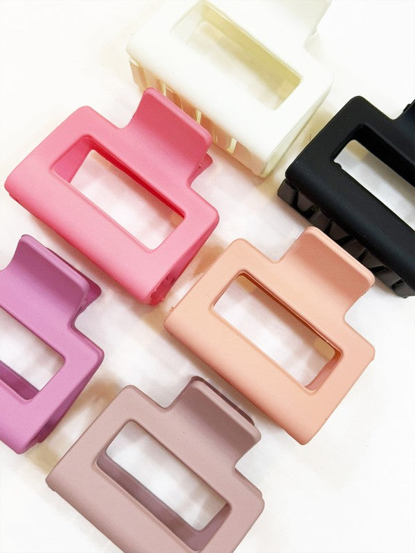 Jane Small Rectangular Hair Claw - Assorted