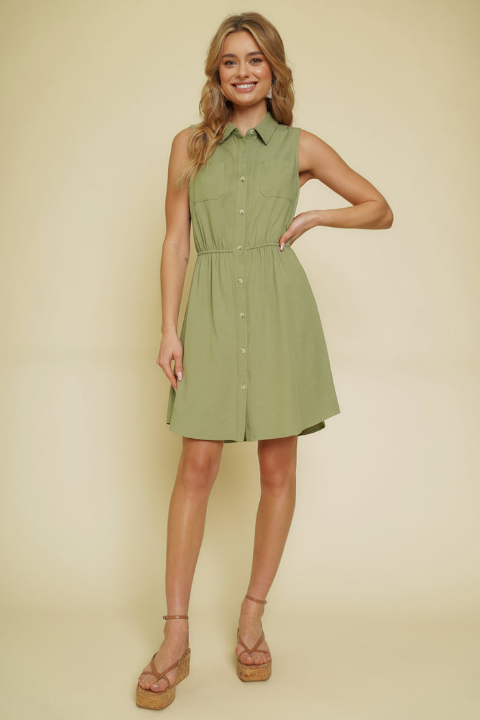 Addy Embroidered Shirt Dress