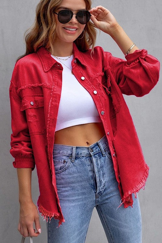 Lizzie Distressed Oversized Jacket