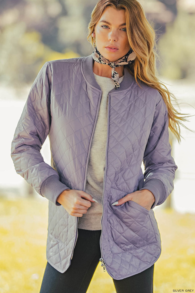 Shauna Quilted Bomber Jacket