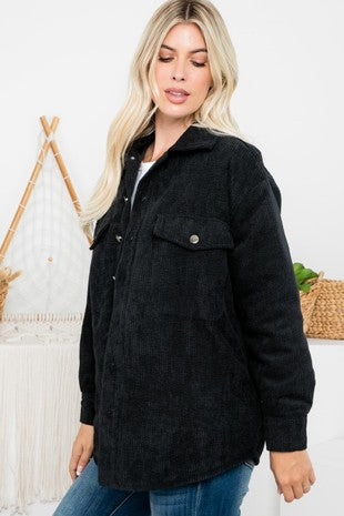 Talissa Oversized Padded Corduroy Jacket