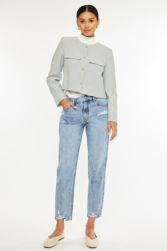 Twyla Super High Rise Light Wash Mom Jeans