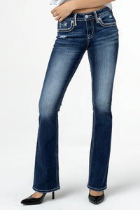 Miss Me Mid Rise Medium Wash Bootcut Jeans