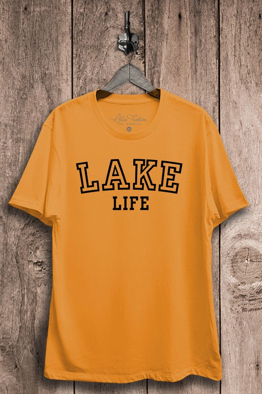 Lake Life Graphic Tee - Mustard