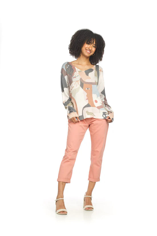 Willa Tapered Cropped Pants - Pink