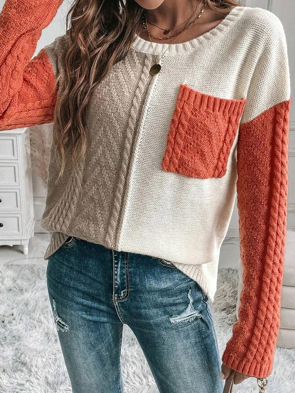 Jessica Color Block Sweater