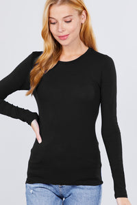 Tara Round Neck Long Sleeve Top