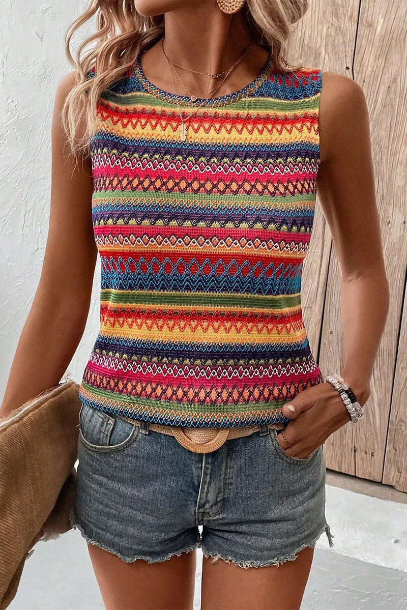 Jillian Wavy Striped Tank