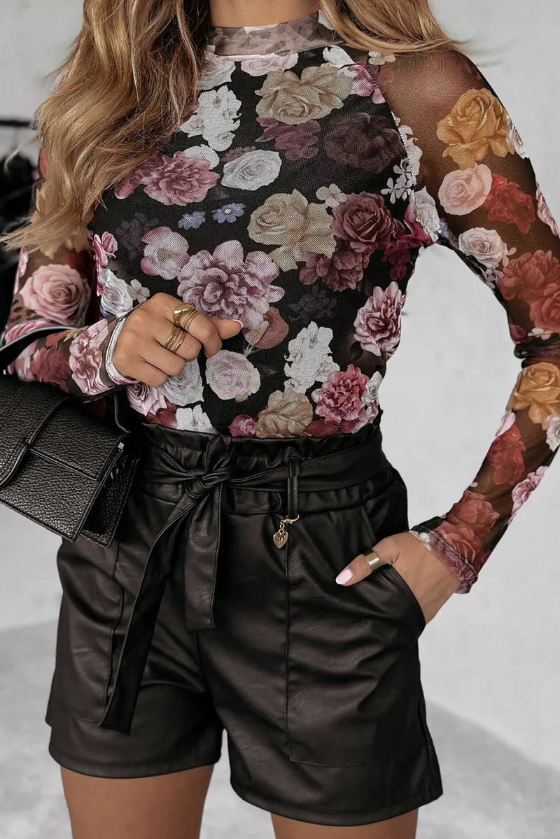 Adrienne Floral Mesh Top