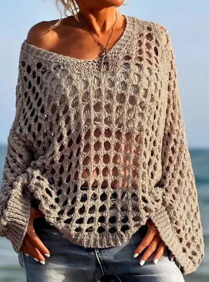 Aileen Open Knit Oversized Sweater