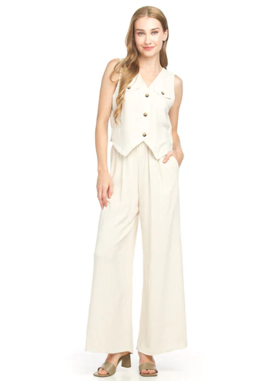 Allaina Linen Blend Vest