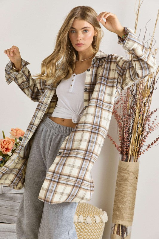 Isabelle Plaid Longline Shacket