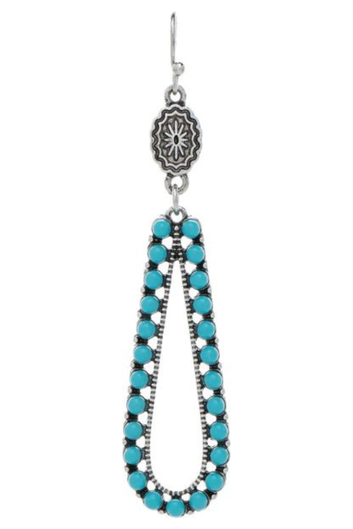 Western Concho Teardrop Earrings