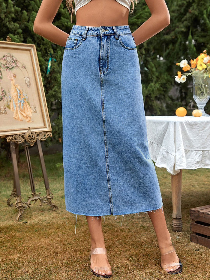 Willow Denim Midi Skirt