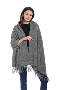 Irene Tassel Trim Oversized Winter Scarf