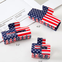 American Flag Hair Claw Set