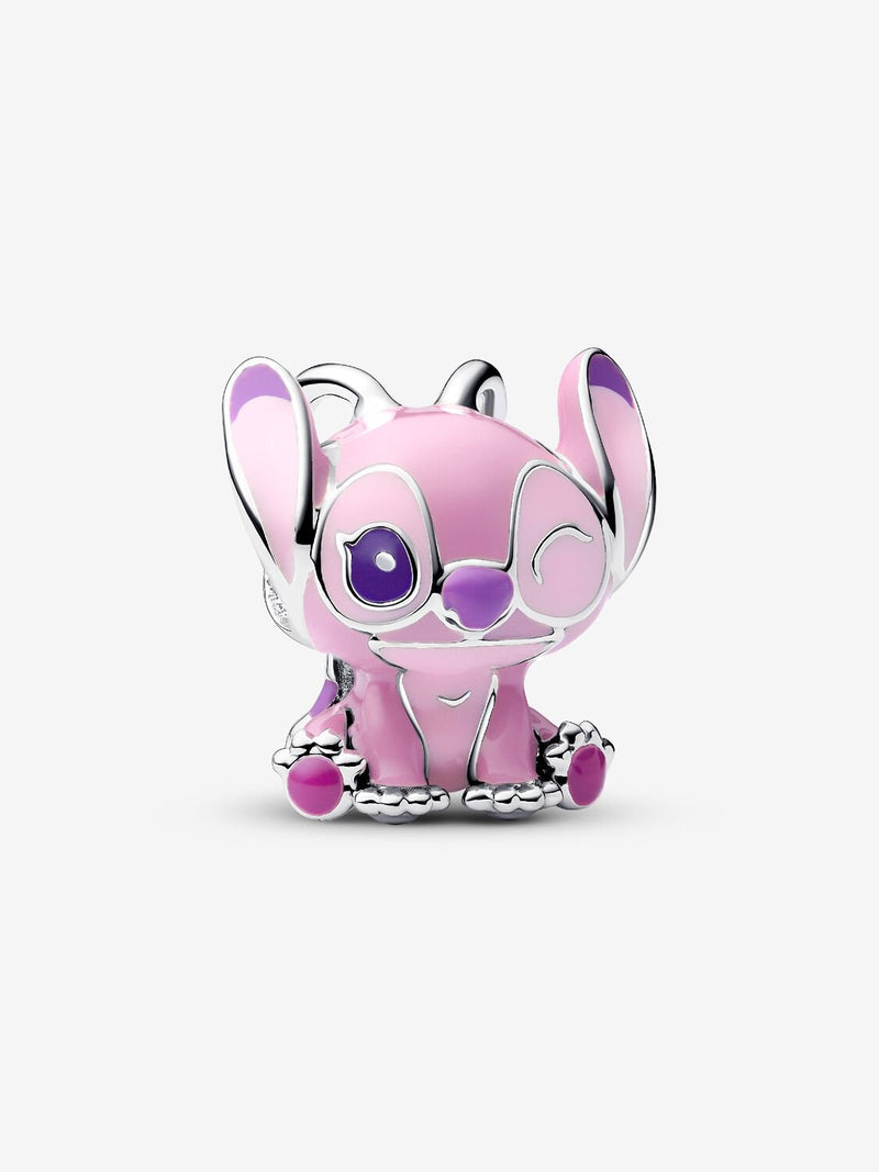 Disney Angel sterling silver charm with purple and pink enamel